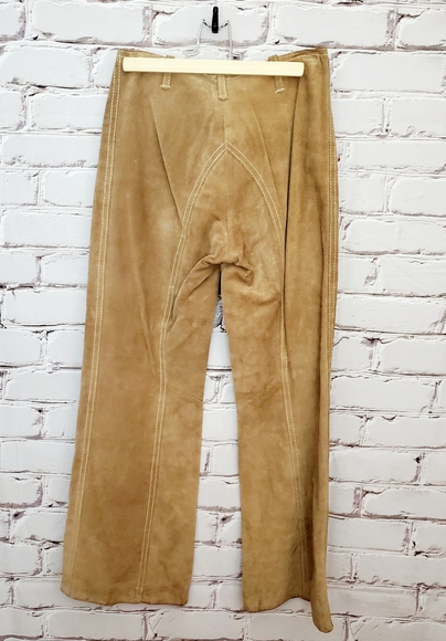 Vintage 1960s Suede Wide Leg Pants - Picture 6 of 9